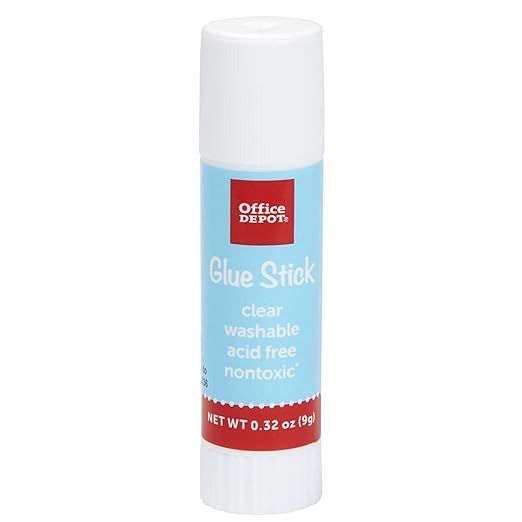 Office Depot® Brand Glue Sticks, 0.32 Oz, Clear, Pack of 30 Glue Sticks