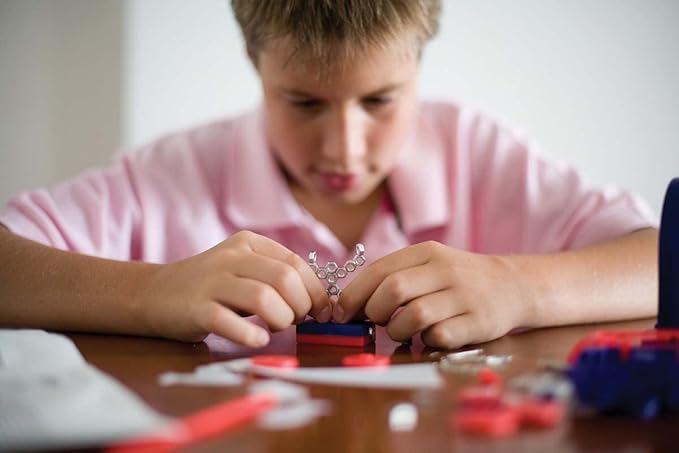4M Magnet Science Kit - 10 Magnetic Experiments & Games (over 25 pieces to Build & STEM Learn From) - Power the Racer with a Magnet, Levitate a Magnet, Magnetic Yacht & Fishing, Boys & Girls, Age 8+