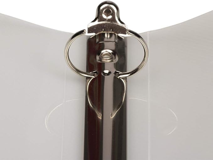 JAM PAPER Plastic 1 inch Binder - Clear 3 Ring Binder - Sold Individually