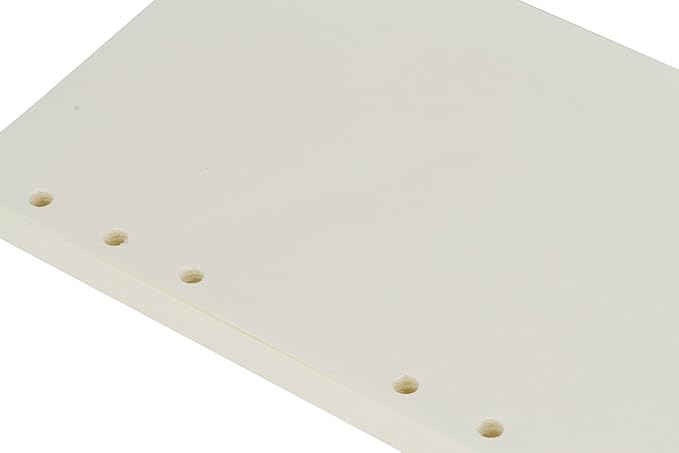 A6 Blank Refill Paper 6 Hole Punched Filler Paper Refills for A6 Loose Leaf Notebook Travel Journal Personal Diary Planner Binder, 80 Sheet, 160 Page, 4.1 Inches x 6.5 Inches