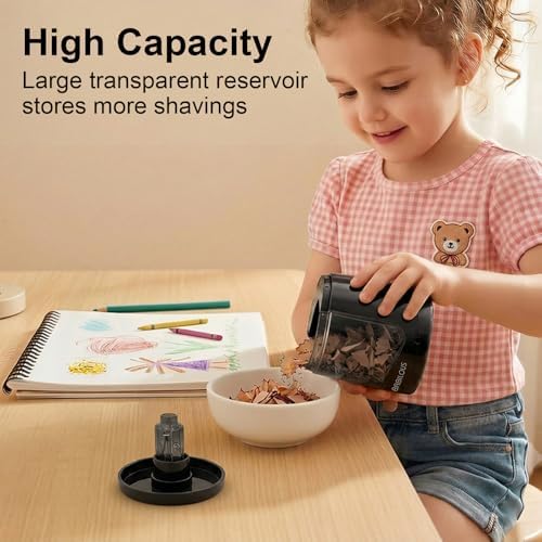 Babilous Automatic Electric Pencil Sharpener for Kids, USB Battery Powered