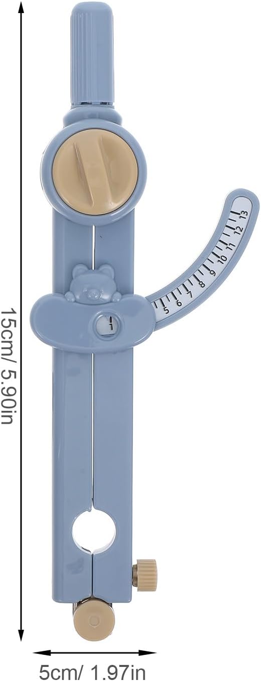 Alasum Multifunctional Math Compass Drawing Tool Locking Scale, Blue Drafting Compass Kit for School and Office Precision Geometry and Drafting Supplies