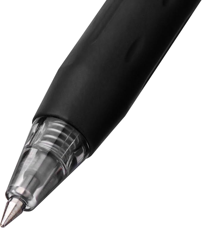EYEYE G-103 Black Gel Pens 15 Pack, Retractable, 0.5mm Extra Fine Point | Quick Drying, Ballpoint Pen Fine Point Smooth Writing Pens for Office Supplies, Black to School