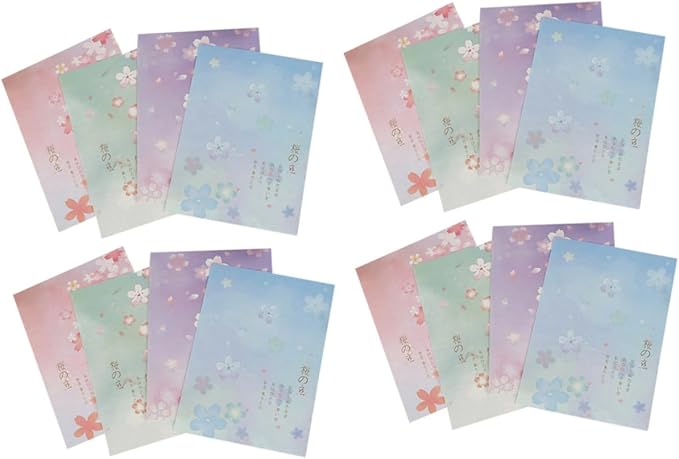 Healifty B5 Japanese Style Stationery Writing Paper 40pcs Set Floral Letter Paper for Students and Office Use Vintage Decorative