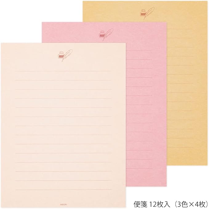 DESIGNPHIL 86915006 Midori Letter Set, Gift Color, Pink