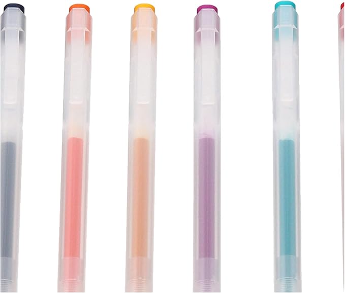 MUJI Smooth Gel Knock Type Pen 0.5mm 10 Colors Set (Japan import)