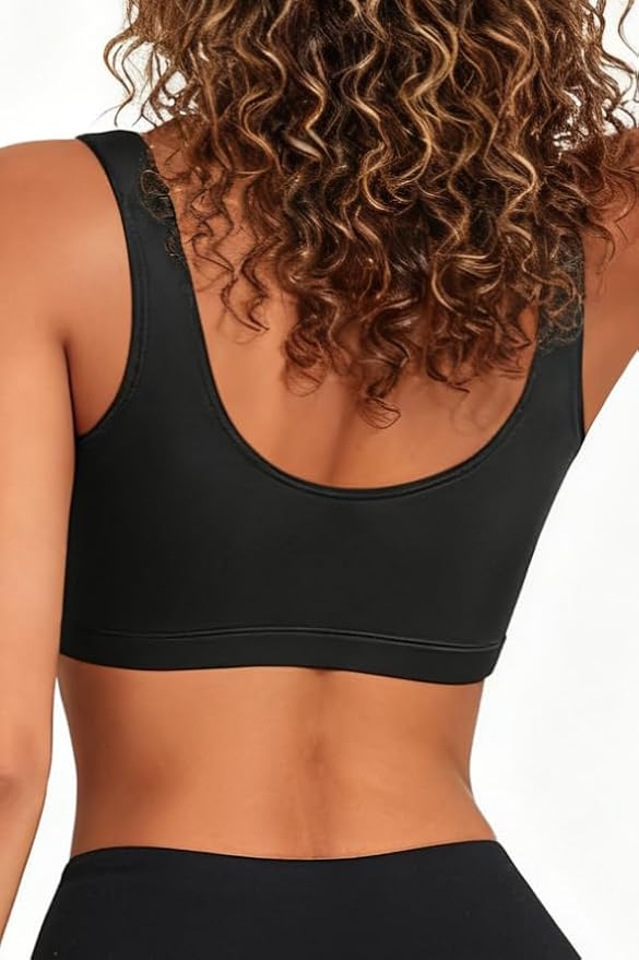 Tempt Me Women Sports Bra Bikini Top Push Up Scoop Neck Bathing Suits Top Padded Swim Crop Tops Only