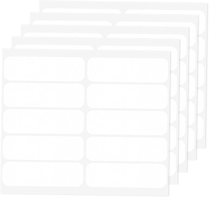 Personalized Iron On Name Labels No-Iron Fabric Labels for School, Daycare, Nursing Care, Toys, Pack of 50 (3/5" x 2")