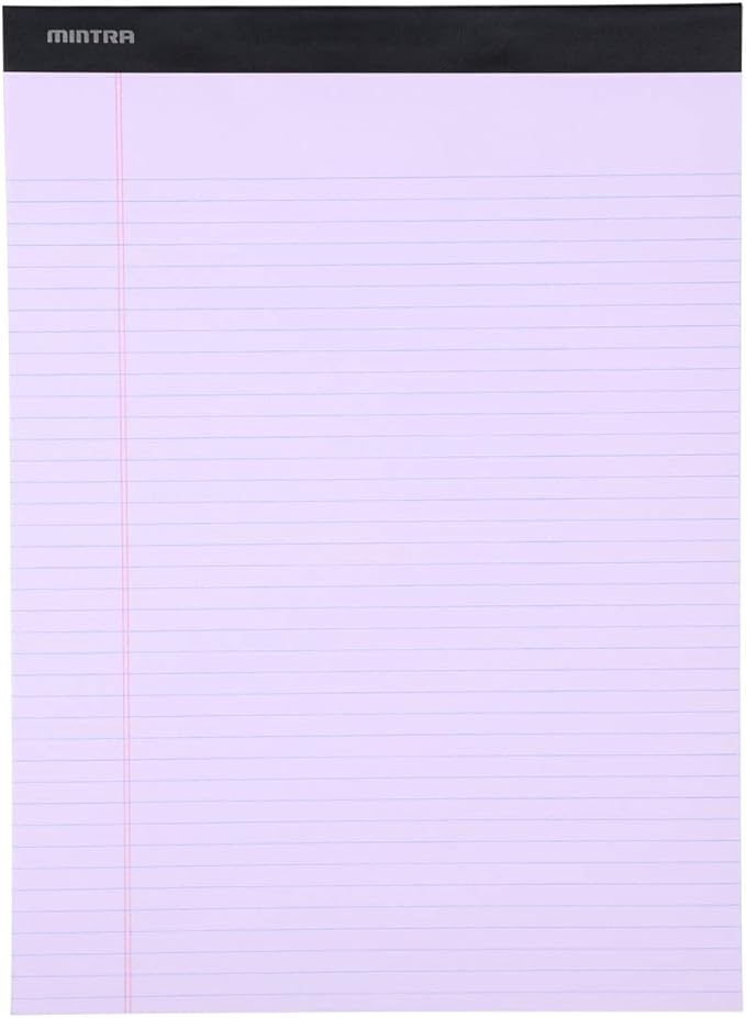 Mintra Office Colorful Legal Pads - Includes 2 Blue, 2 Pink, and, 2 Green Writing Pads, Micro Perforated Lined Sheets, Ideal for Professional & Personal Use, 8.5"x11" Narrow Ruled, 6 pack Pastel Set 2