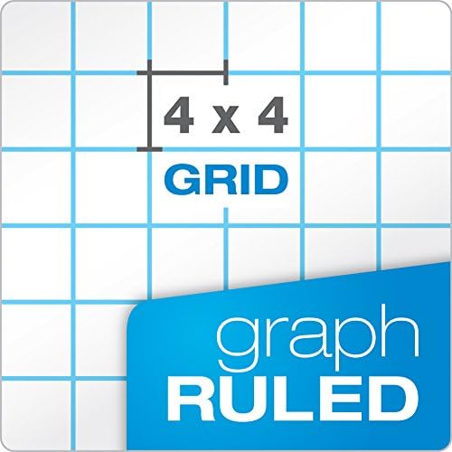 Ampad Quadrille Graph Paper Pad, 4x4 Quad Ruled, 8.5 x 11, 10 Pads