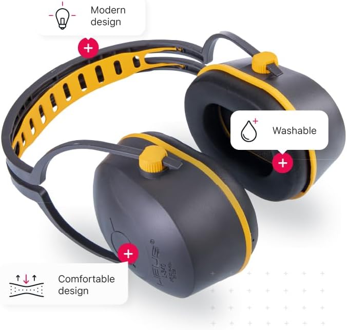 LIBUS L340 Hearing Protection, Noise Reduction Earmuffs, NRR 26db, Shooting, Construction, Comfortable Adjustable Headband, Washable Earmuff, Great Fit For Adults