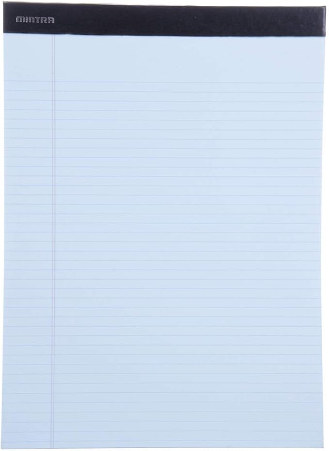 Mintra Office Colorful Legal Pads - Includes 2 Blue, 2 Pink, and, 2 Green Writing Pads, Micro Perforated Lined Sheets, Ideal for Professional & Personal Use, 8.5"x11" Narrow Ruled, 6 pack Basic Pastel
