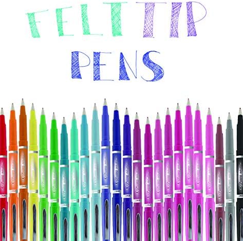 OPTIMUS 24-Color 0.7mm Felt Tip Pens - No Bleed, For Writing, Drawing, Journaling