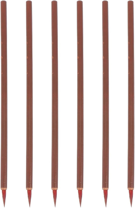 6Pcs Chinese Calligraphy Painting Brushes Multi-function Writing Pens for Beginners Sturdy Handles Fine Detail Traditional Sumi Ink Drawing Art Tools