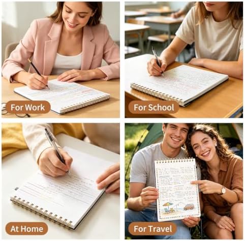 B5 Top Spiral Notebook, College Ruled Journal 7.36" x 9.84"