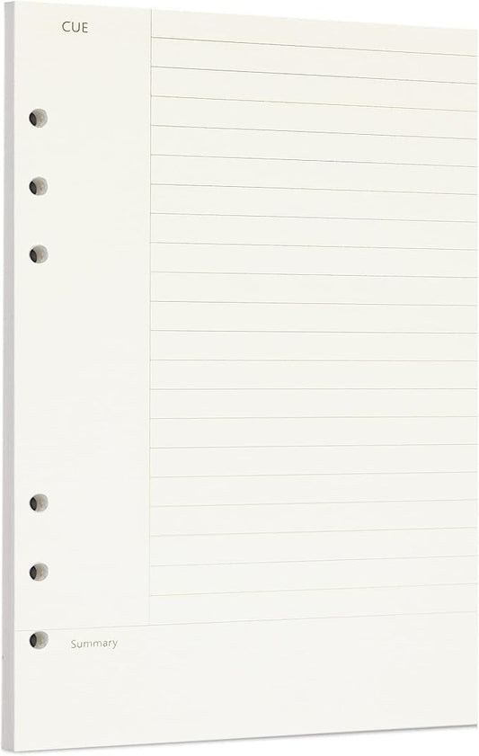 Zelten 1 Pack A5 45 Sheets/90 Pages Connell Loose Leaf Punched Paper Refills Paper for 6 Hole Binder Personal Organizer Diary Notebook Refillable Planner