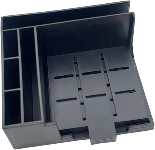 Sticky Note Dispenser Office Stationery Supplies with 5 Templates Memo Organizer Notepad Shelf Reusable for Dorm Room Desktop, Black