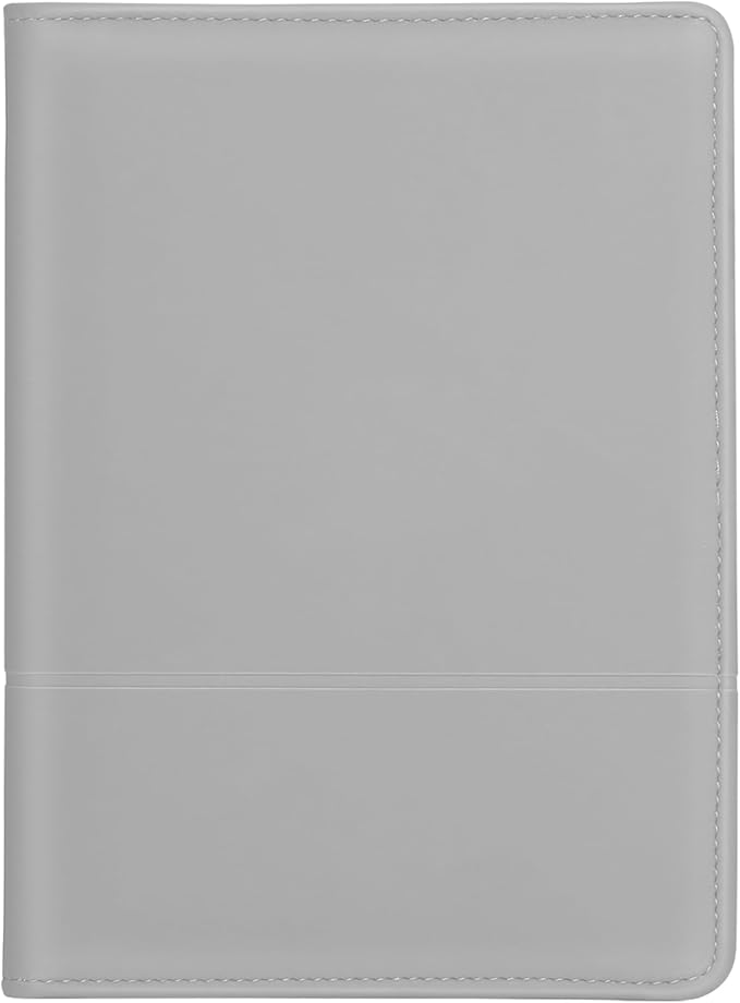 Padfolio/Portfolio Binder, Mini Padfolio Portfolio Binder 5 x 8 Legal Writing Pad, A5 Document Organizer Folder for Men Women, Gray.