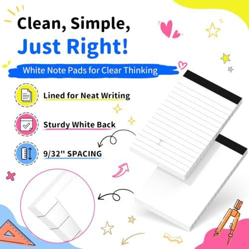 White Note Pads 12 Pack Small Notepad 3x5 in Mini Notepads Pocket Notepad