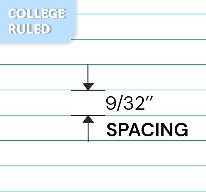 ONAVIA 2 Subject Spiral Notebook, 6 Pack, College Ruled, 6 x 9.5 in, 100 Sheets, Poly Cover, 2 Dividers and Double-Sided Pockets for Study, Assorted Colors