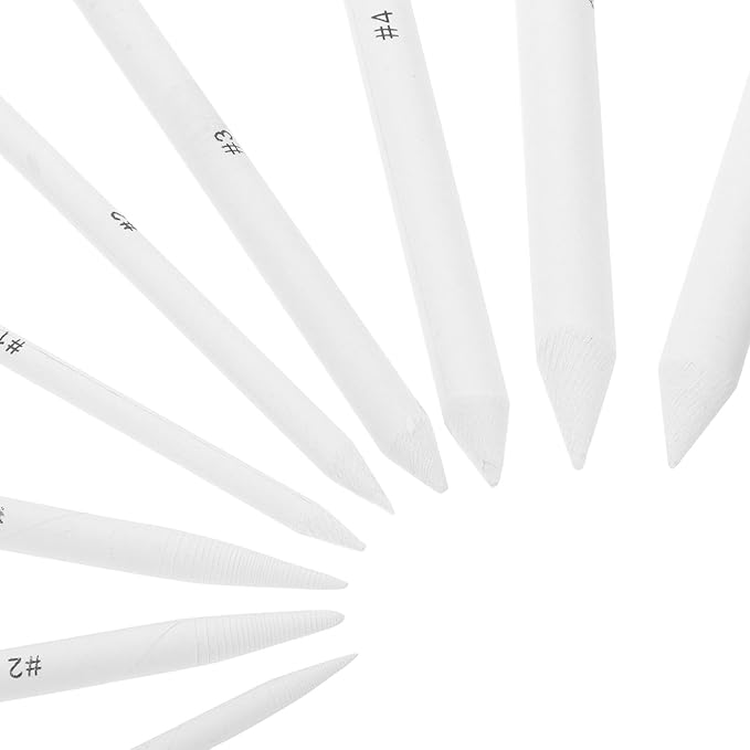 NIYANGLE Artist Blending Stumps Set with Sandpaper Board for Drawing Charcoal Pencils Pastels Sketching Tools Kit for Smooth Shading Blending and Precise Control in Art Supplies