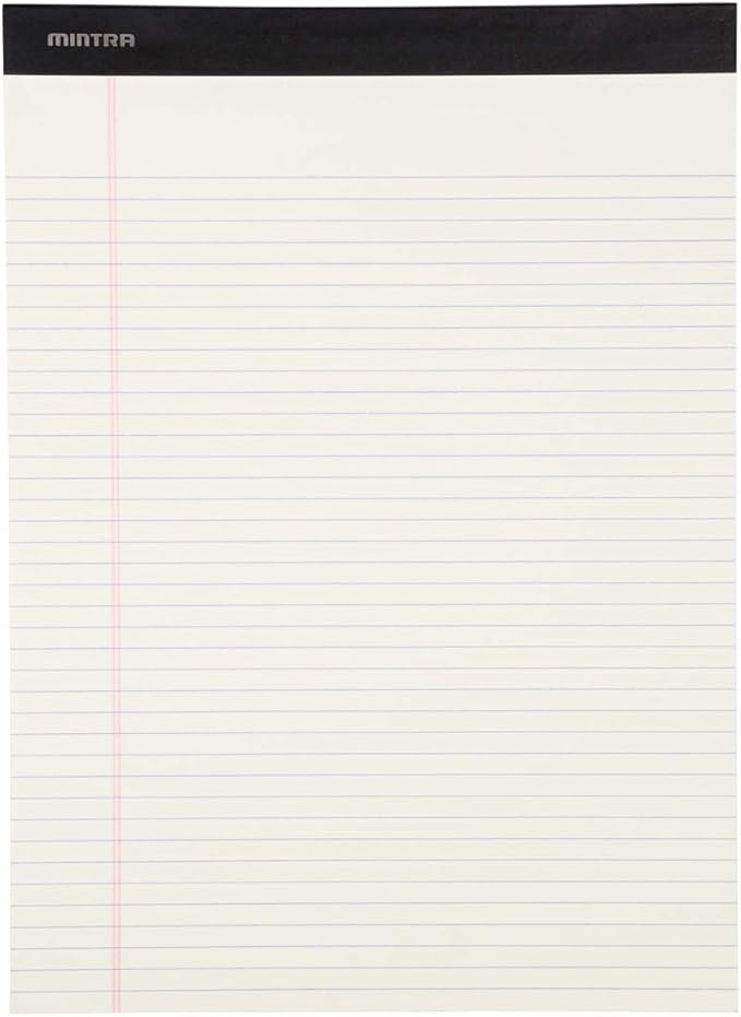Mintra Office Colorful Legal Pads - Includes 2 Blue, 2 Pink, and, 2 Green Writing Pads, Micro Perforated Lined Sheets, Ideal for Professional & Personal Use, 8.5"x11" Narrow Ruled, 6 pack Pastel Set 2