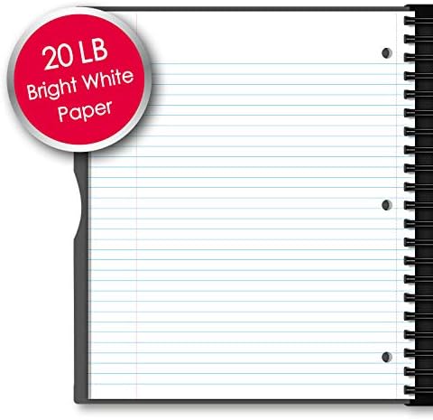iScholar iQ 1-Subject Poly Cover Wirebound Notebook, College Ruled, 11 x 8.5 Inch Sheet Size, 100 Sheets, Cover Color May Vary (59902)