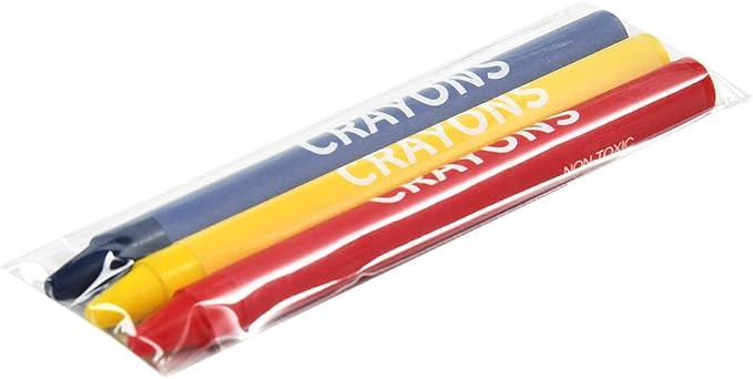 Madisi Crayons Bulk Pack, Regular Size, 3 Colors, 300 Packs, 900 Count