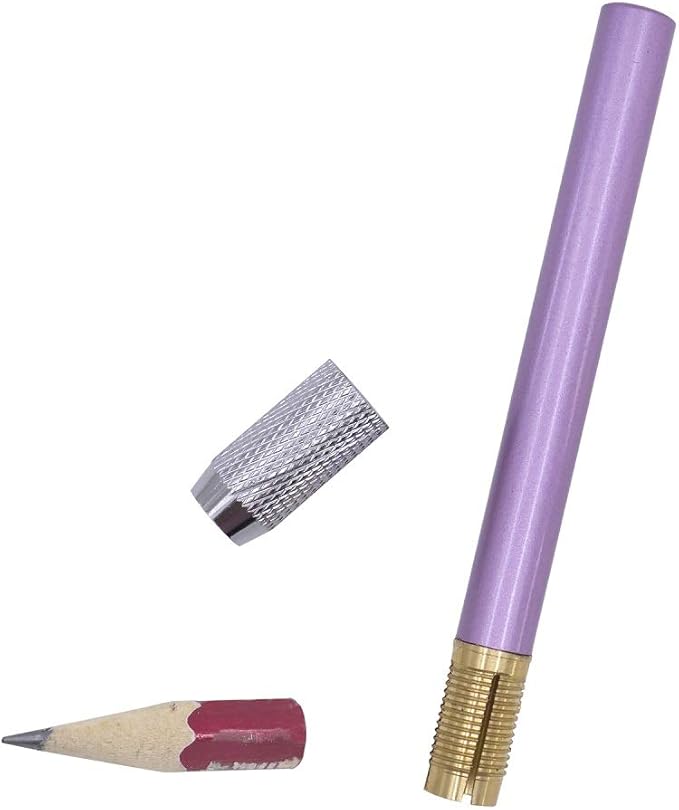 Aluminum Assorted Colors Pencil Lengthener – Pencil Extender Holder for Colored Pencils in Regular Size (3 Pcs)