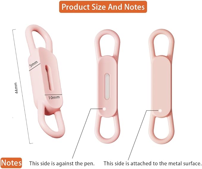 Freewindo 12 Pack Magnetic Pencil Holder Silicone Magnetic Pen Holder for Refrigerator, Magnetic Dry Erase Marker Holder for Whiteboard, Desk, Clipboard, Locker Accessories (4green+4pink+4red)