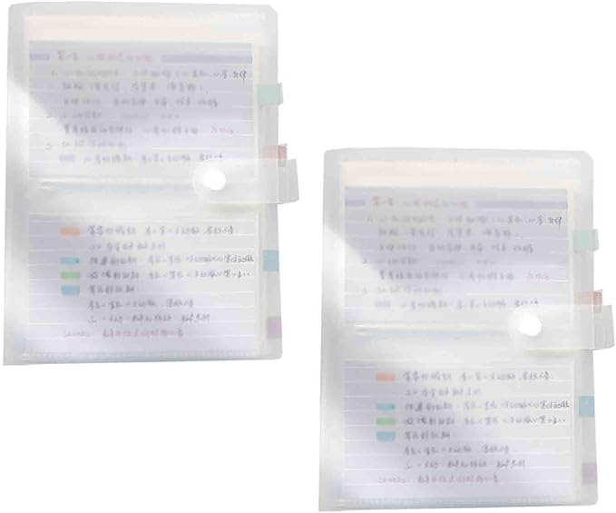 3x5 Index Cards Clear Plastic Holder Organizer Pouches Book Binder 40 Page Hold 160 Cards 2 Pack