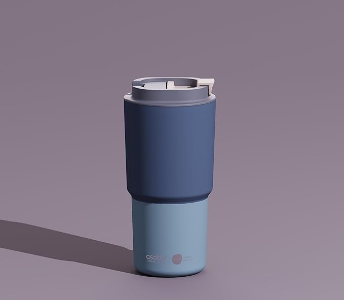 asobu 22oz Extra Large Ceramic-Lined Travel Mug with No Metal Taste-Keeps Flavors True (Pastel Blue)