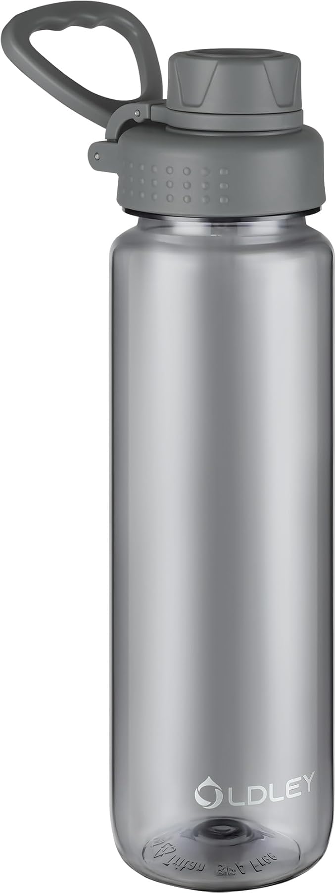 OLDLEY 32 oz Water Bottle, Sports Tritan Water Bottle with Carry Handle and Spout Lid, Leakproof & BPA Free Large Water Bottles for Home,Travel, School, Outdoors, Gym, Gray