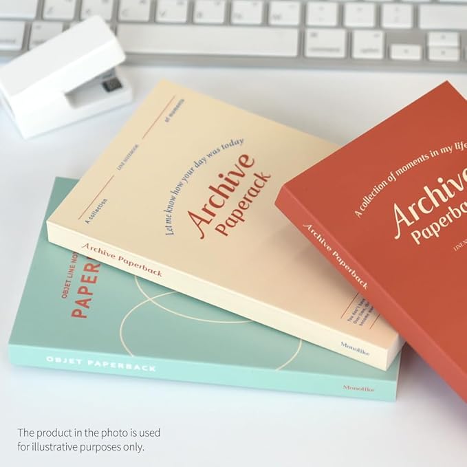 Monolike Archive Paperback Line Notebook - 02. Ivory_Design note, Mini note, Simple note, Notebook, 192 Pages, 4.13x6.69