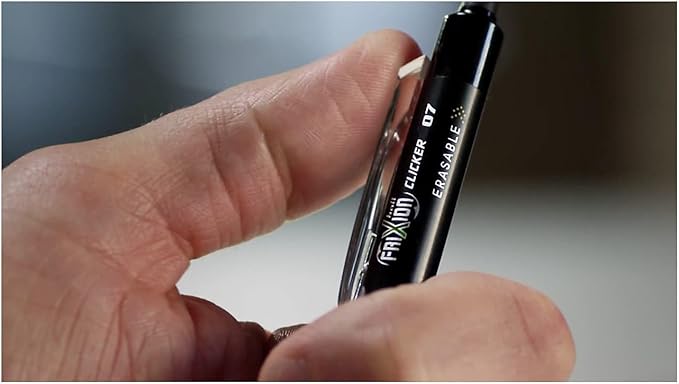 PILOT Pen 31451 FriXion Clicker Erasable, Refillable & Retractable Gel Ink Pens, Fine Point, Blue Ink, 12-Pack