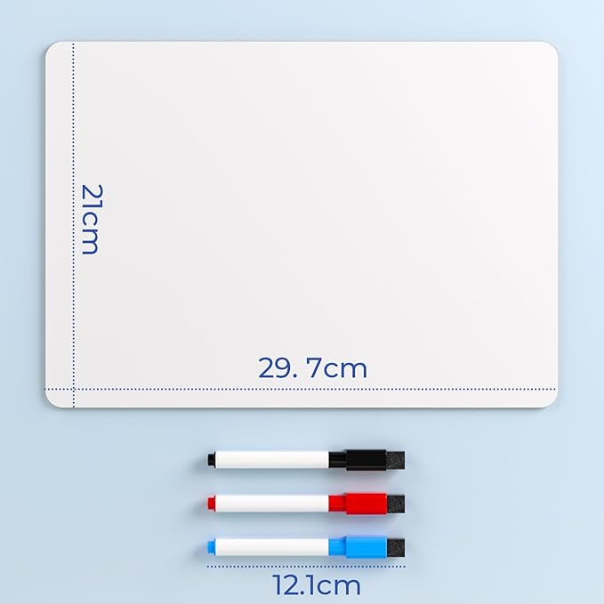 Nicpro Small Dry Erase Lapboard, 2 Pack Small White Board 9''x 12'' Mini White Board Double Sided with 3 Water-Based Pens, Portable Whiteboards for Kids Students Teachers Classroom Homeschool Supplies