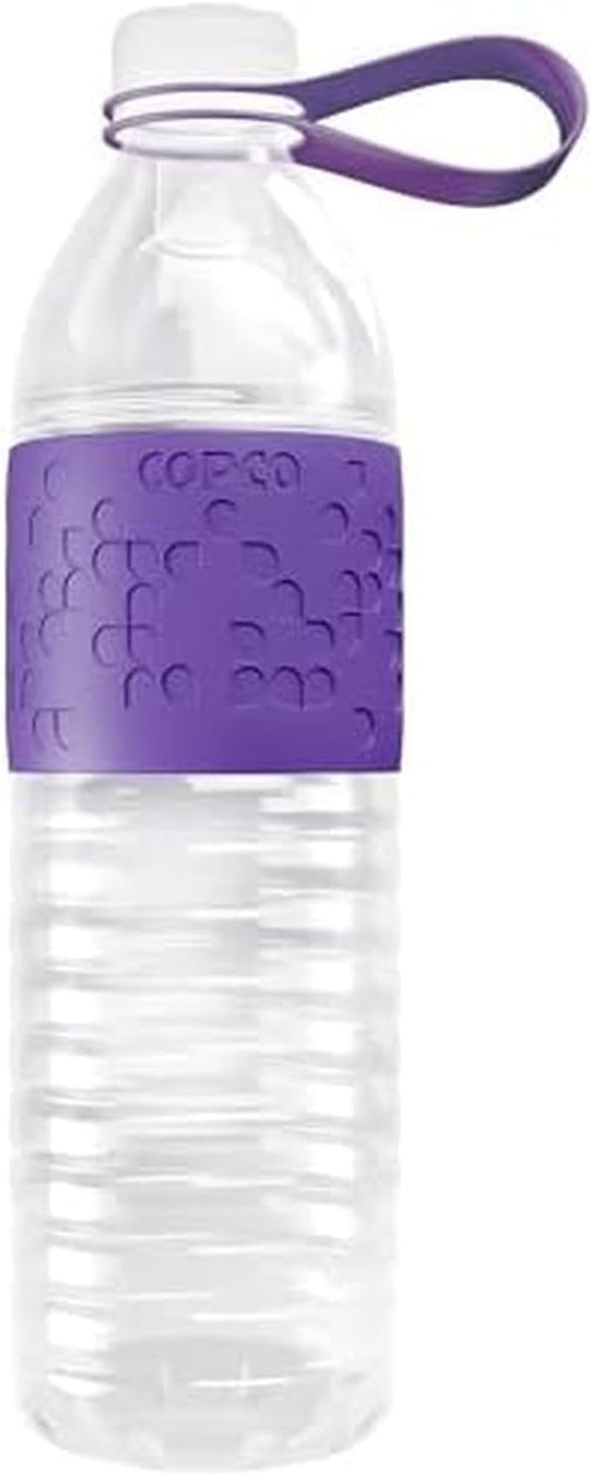 Copco Hydra 20 oz Water Bottle with Carrying Loop – Leak Proof, BPA Free Tritan, Dishwasher Safe, Twist-Open Body, Non-Slip Silicone Grip, Perfect for Gym, Travel & Daily Use (Purple)