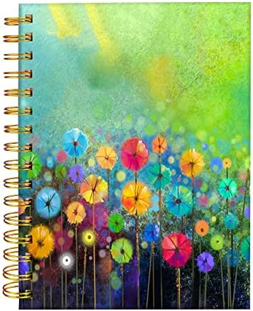 iampanda Spiral Journal Notebook,Strong Twin-Wire Binding with Premium Paper for Girl Women,60 Sheets A5 College Ruled Notebook/Journal,Perfect for School Office Home Gifts,Watercolor Nature Landscape