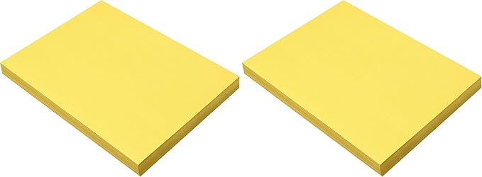 Prang (Formerly SunWorks) Construction Paper, Yellow, 9" x 12", 100 Sheets (Pack of 2)