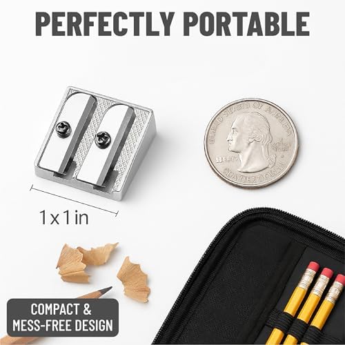 Mr. Pen- Handheld Metal Pencil Sharpener, 6 Pack