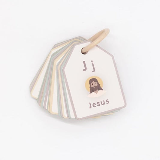 Good Ground Bible ABC Flash Cards Preschool Sunday School Toys Christian Homeschool Alphabet Ring Cards Toddler ABC Phonic Letters & Words