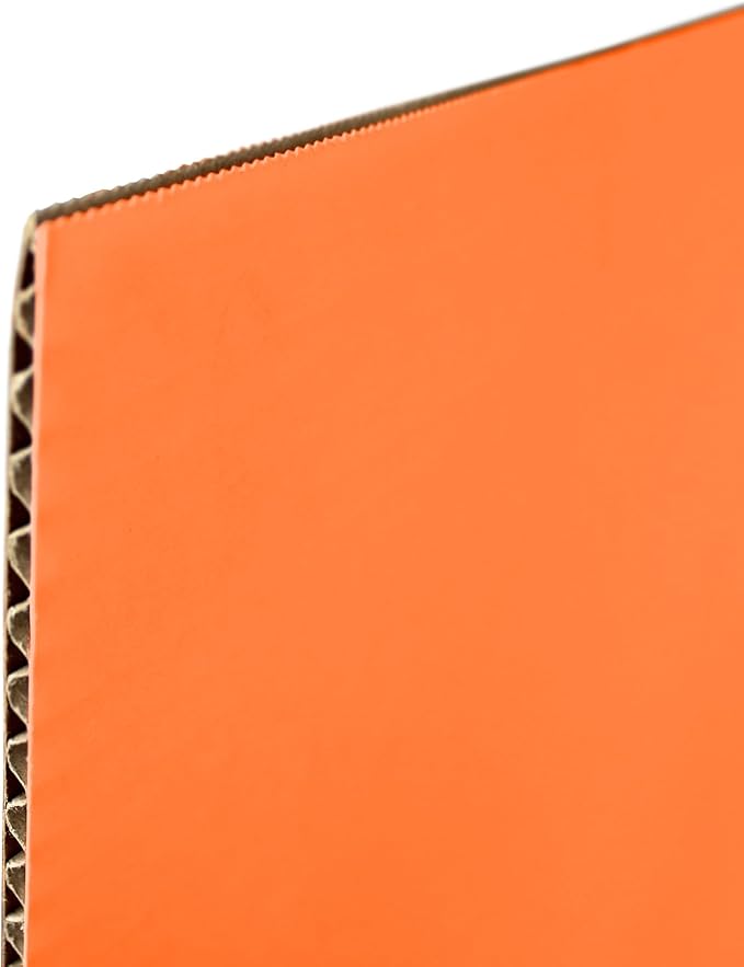 Flipside Products 18" x 48" Orange Project Boards, Pack of 24, Trifold, Presentation Board, DIY Projects, Small Display, Science Fair, Classroom, Clubs, 4H, Graduation