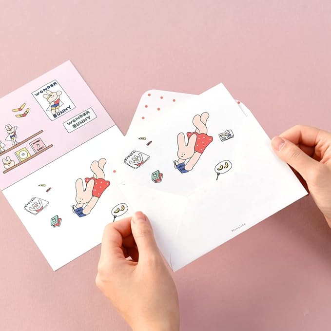 Monolike Happy and Lucky Letter Paper and Envelopes Set - 8Type, 32 Letter Paper + 16 Envelopes