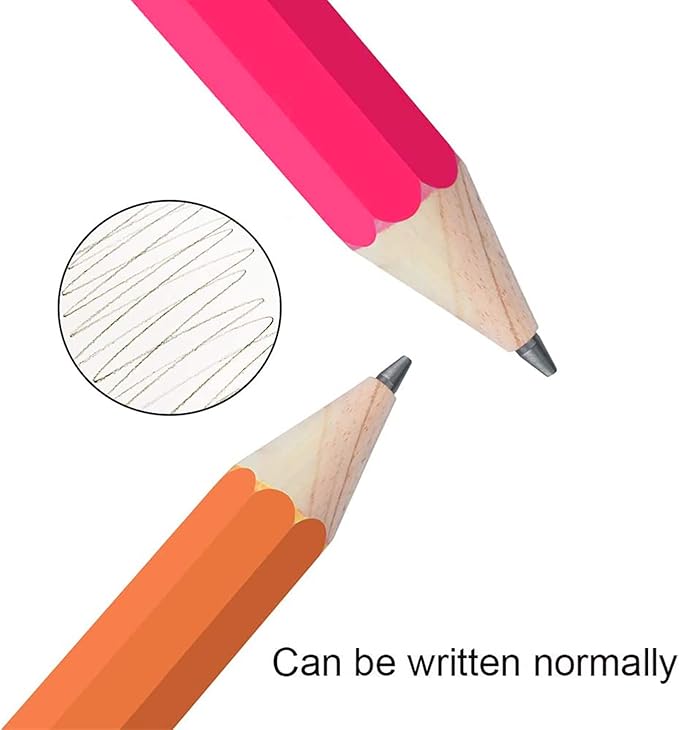 Giant Pencils for Prop/Gifts/Decor - 14 Inch Jumbo Wooden Big Novelty Pencil with Cap for Schools and Homes (Pink)