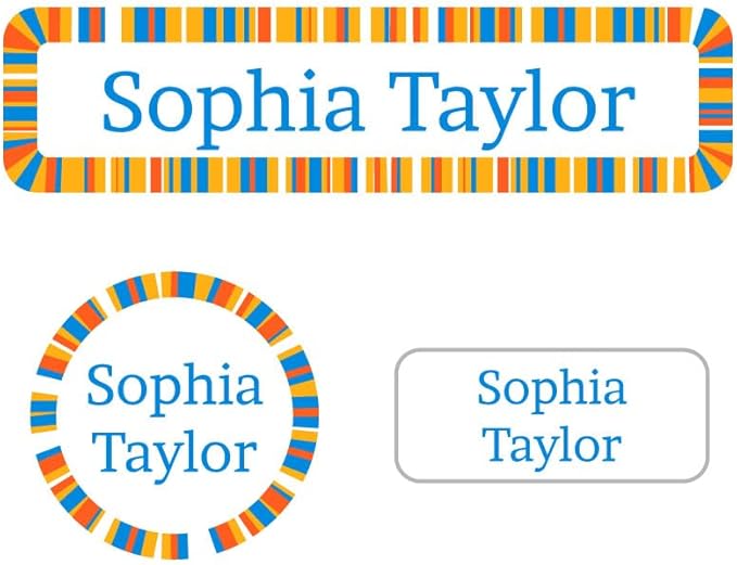 Name Bubbles - Kids Custom Name Labels for Daycare, School, Camp (102 Labels) - Personalized Waterproof Name Stickers for Clothes Tags, Lunch Boxes, Water Bottles, & School Supplies (Confetti)