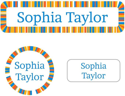 Name Bubbles - Kids Custom Name Labels for Daycare, School, Camp (102 Labels) - Personalized Waterproof Name Stickers for Clothes Tags, Lunch Boxes, Water Bottles, & School Supplies (Confetti)