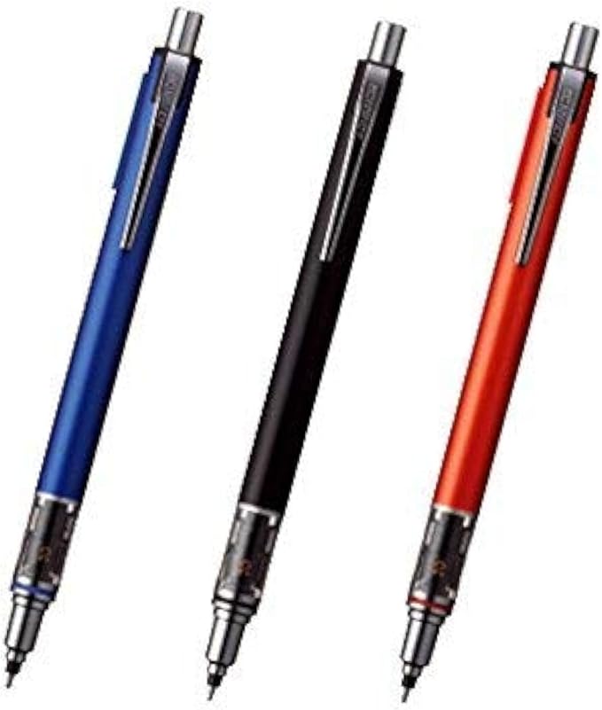 Uni Mechanical Pencil Kurutoga Advance 0.5mm 3-Pencil Bundle Set, Navy (M55591P.9), Black (M55591P.24), Red (M55591P.15)