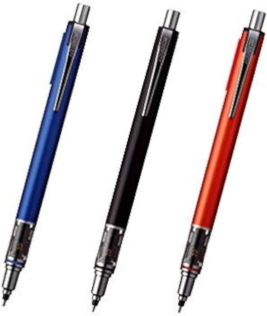 Uni Mechanical Pencil Kurutoga Advance 0.5mm 3-Pencil Bundle Set, Navy (M55591P.9), Black (M55591P.24), Red (M55591P.15)