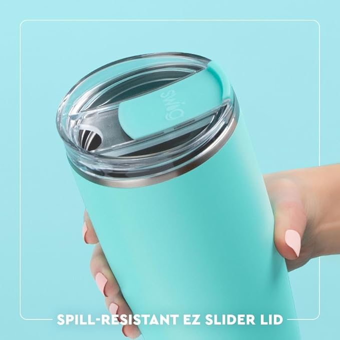 Swig Life 22oz Insulated Tumbler, Travel Coffee Tumbler with Lid, Cup Holder Friendly Travel Coffee Mug, Stainless Steel, 22 oz Tumblers, Reusable Insulated Mug with Lid (Shimmer Pearl)