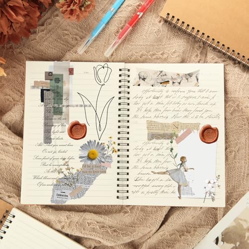 MIVIDE 48 Pack A5 Bulk Spiral Notebooks with Kraft Cover, 8.3 x 5.8 Inch 120 Pages Hardcover Spiral Lined Notebook Journal, Lined Travel Bulk Writing Paper Notebook for School Business Office Supplies